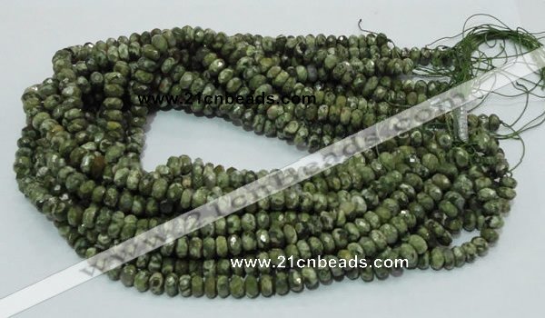 CRH52 15.5 inches 5*8mm faceted rondelle rhyolite beads wholesale