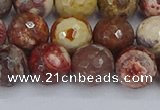 CRH521 15.5 inches 10mm faceted round rhyolite gemstone beads