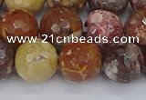 CRH522 15.5 inches 12mm faceted round rhyolite gemstone beads