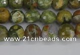 CRH527 15.5 inches 6mm faceted round rhyolite beads wholesale