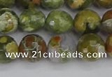 CRH529 15.5 inches 10mm faceted round rhyolite beads wholesale