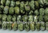 CRH53 15.5 inches 6*10mm faceted rondelle rhyolite beads wholesale