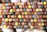 CRH621 15 inches 6mm round red rabbit hair quartz beads wholesale