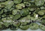 CRH89 15.5 inches 10*14mm faceted oval rhyolite beads wholesale