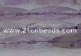 CRI04 15.5 inches 10*30mm faceted rice amethyst beads wholesale