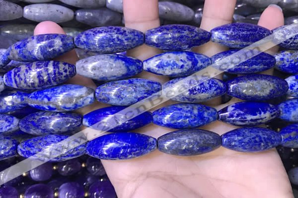 CRI101 15.5 inches 12*30mm rice lapis lazuli gemstone beads