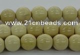 CRI202 15.5 inches 8mm round riverstone beads wholesale