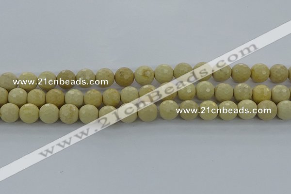 CRI214 15.5 inches 12mm faceted round riverstone beads wholesale