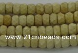 CRI220 15.5 inches 4*6mm faceted rondelle riverstone beads