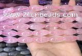 CRI300 15.5 inches 10*25mm rice rose quartz gemstone beads