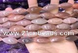 CRI304 15.5 inches 10*25mm rice moonstone beads wholesale