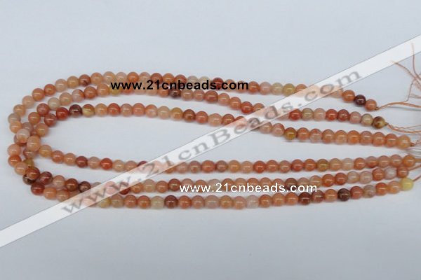 CRJ200 15.5 inches 6mm round natural red jade gemstone beads