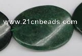 CRJ328 15.5 inches 30*40mm twisted oval African prase jasper beads