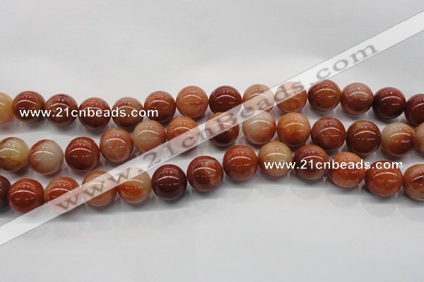 CRJ503 15.5 inches 10mm round red jade gemstone beads