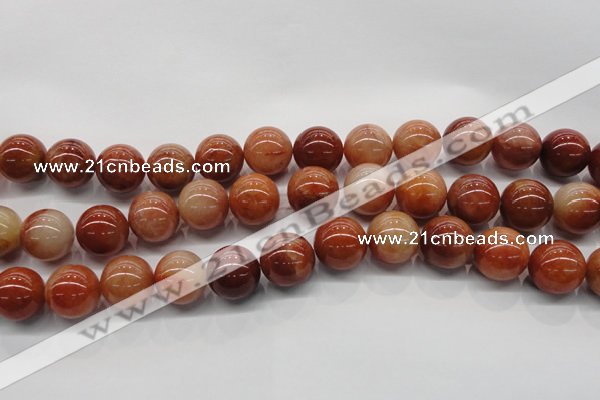 CRJ504 15.5 inches 12mm round red jade gemstone beads