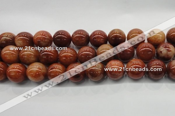 CRJ507 15.5 inches 18mm round red jade gemstone beads