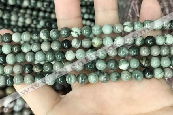 CRM201 15.5 inches 6mm round green mud jasper beads wholesale