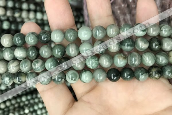 CRM202 15.5 inches 8mm round green mud jasper beads wholesale