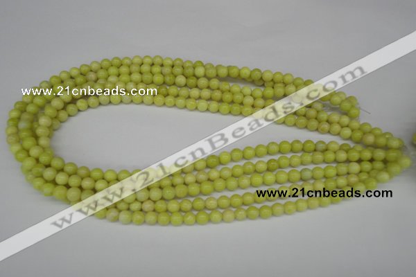 CRO02 15.5 inches 6mm round lemon jade gemstone beads wholesale