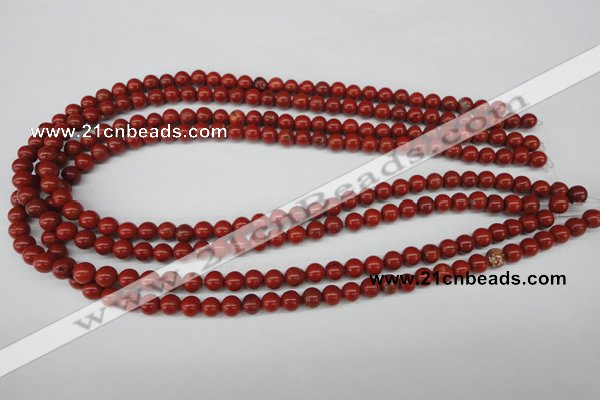 CRO06 15.5 inches 6mm round red jasper beads wholesale