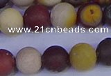 CRO1005 15.5 inches 14mm round matte mookaite gemstone beads