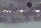 CRO1010 15.5 inches 4mm round matte amethyst gemstone beads