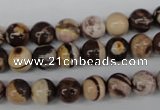 CRO102 15.5 inches 8mm round zebra jasper beads wholesale