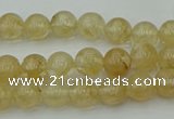 CRO1020 15.5 inches 4mm round yellow watermelon quartz beads