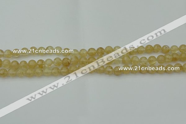 CRO1021 15.5 inches 6mm round yellow watermelon quartz beads