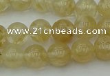 CRO1022 15.5 inches 8mm round yellow watermelon quartz beads