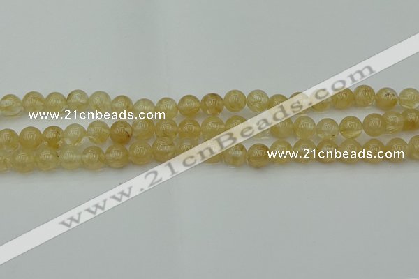 CRO1022 15.5 inches 8mm round yellow watermelon quartz beads