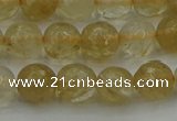 CRO1032 15.5 inches 8mm faceted round yellow watermelon quartz beads