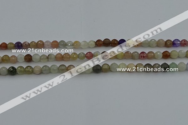 CRO1041 15.5 inches 6mm faceted round mixed gemstone beads