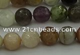 CRO1043 15.5 inches 10mm faceted round mixed gemstone beads