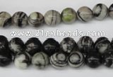 CRO105 15.5 inches 8mm round black water jasper beads wholesale