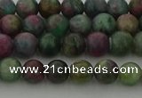 CRO1111 15.5 inches 6mm round ruby apatrite beads wholesale