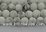 CRO1141 15.5 inches 6mm round matte white howlite beads