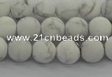 CRO1142 15.5 inches 8mm round matte white howlite beads