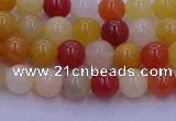 CRO1161 15.5 inches 6mm round golden silk jade beads wholesale