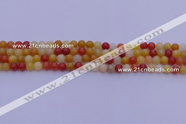 CRO1161 15.5 inches 6mm round golden silk jade beads wholesale