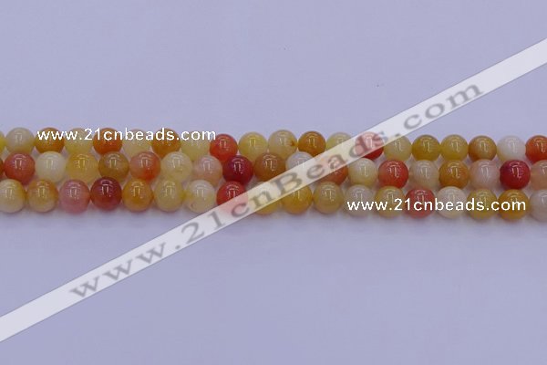 CRO1162 15.5 inches 8mm round golden silk jade beads wholesale