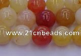 CRO1163 15.5 inches 10mm round golden silk jade beads wholesale