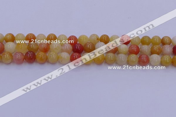 CRO1163 15.5 inches 10mm round golden silk jade beads wholesale