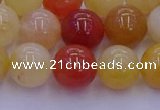 CRO1164 15.5 inches 12mm round golden silk jade beads wholesale