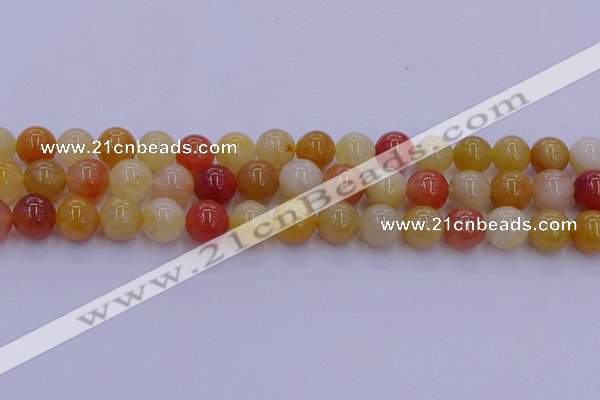 CRO1164 15.5 inches 12mm round golden silk jade beads wholesale