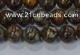 CRO1172 15.5 inches 8mm round fire lace opal gemstone beads