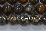 CRO1173 15.5 inches 10mm round fire lace opal gemstone beads