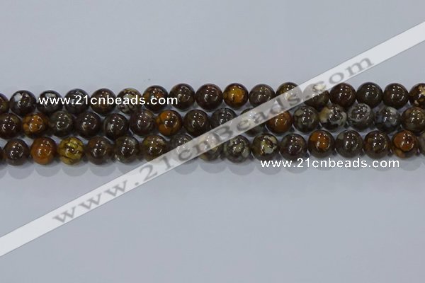 CRO1173 15.5 inches 10mm round fire lace opal gemstone beads