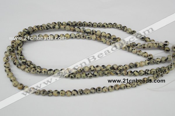 CRO12 15.5 inches 6mm round dalmatian jasper beads wholesale