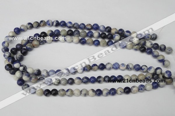 CRO120 15.5 inches 8mm round sodalite gemstone beads wholesale